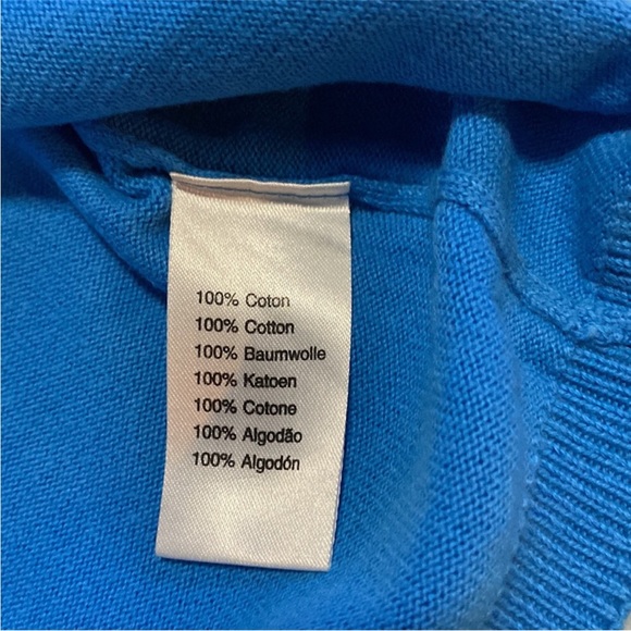 EUC! Lacoste blue 3/4 sleeve sweater. Size 40 which is equivalent to a medium. - Picture 5 of 6